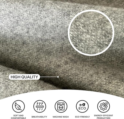New Zealand Virgin Wool Throw Blanket, Indoor & Outdoor, Soft Blanket with Fringes, 55 x 79 in (140 x 200 cm)