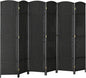 HOMCOM Room Divider, 6 Panel Folding Privacy Screen, 5.6' Tall Freestanding Wall Partition for Home Office, Bedroom, Black