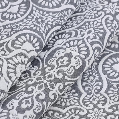 Superior 3 Piece Bedspread Set, Home Bed Decor, Decorative Bed Spread, 2 Pillow Shams, Medium Weight Blanket, Floral Matelasse Coverlet, Bedding Essentials, Enzy Collection, Queen, Charcoal