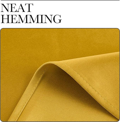 NICETOWN Gold Curtains 84 inches Long Blackout for Bedroom, Grommet Thermal Drapes Room Darkening Window Treatments for Living Room, W52 x L84, 2 Panels