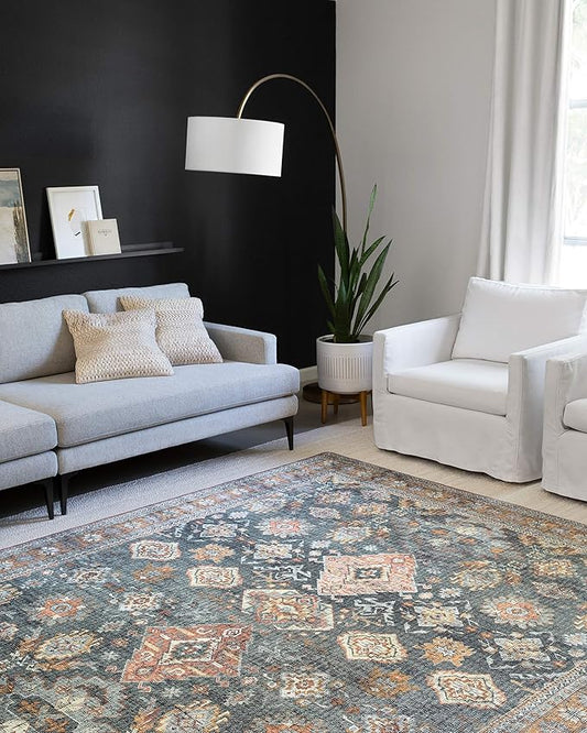 Loloi Skye Collection SKY-10 Sea/Rust 2'-6" x 10'-0" Runner Rug