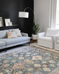 Loloi Skye Collection SKY-10 Sea/Rust 7' x 9' Oval Area Rug