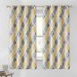 Beauoop 100% Blackout Curtains 63 Inches Long 2 Panels for Bedroom Living Room Yellow Grey Moroccan Geo Room Darkening Thermal Insulated Soundproof Grommet Top Window Treatments Drapes, 50x63 Set of 2