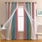 XiDi Dream Star Blackout Curtains for Kids Rooms Girl Princess Curtain for Daughter Bedroom Window (Pink Blue, W52 X L96)