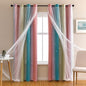 XiDi Dream Star Blackout Curtains for Kids Rooms Girl Princess Curtain for Daughter Bedroom Window (Pink Blue, W34 X L63)