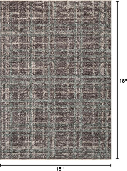 Loloi Angela Rose Ember Collection EMB-08 Espresso/Multi 18" x 18" Sample Rug