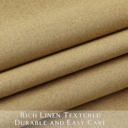 ChrisDowa 100% Blackout Mustard Yellow Solid Curtains 72 Inches Long 2 Panels for Bedroom Living Room,Farmhouse Room Darkening Thermal Insulated Soundproof Grommet Top Window Treatment Drapes,52x72
