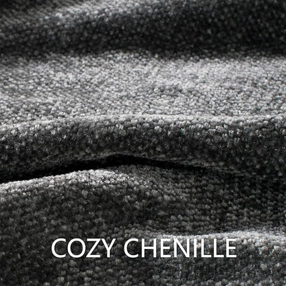 Chenille Throw Blanket for Couch 60"X 80" Twin, Soft Cozy Throws with Fringe Tassel for Bed Sofa Chair Cover, Lightweight Knitted Decorative Boho Blankets for Living Room, Dark Grey