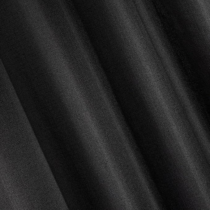 Amazon Basics Faux Linen Blackout Curtains for Bedroom and Living Room, 2-Piece Set with Grommets, 52" W x 72" L, Black