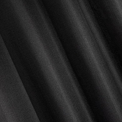 Amazon Basics Faux Linen Blackout Curtains for Bedroom and Living Room, 2-Piece Set with Grommets, 42" W x 63" L, Black
