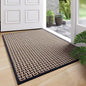 Door Mat 17"x30", Dirt Resistant and Absorbent, Non-Slip Rubber Backing Floor Mats, Easy Clean Low-Profile Doormat for Entryway, Front Door, Inside Entrance, Black