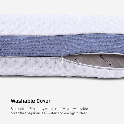 Bedgear Balance Performance Pillow – 2.0 - Moisture Wicking Bed Pillow for All Sleep Positions - Medium Firmness Bed Pillow - Washable Removable Cover – 20" W x 26" L x 5.75" H