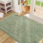 OLANLY Dog Door Mat for Muddy Paws 48x30, Absorbs Moisture and Dirt, Absorbent Non-Slip Washable Doormat, Quick Dry Chenille Mud Mat for Dogs, Entry Indoor Entryway Carpet for Inside Floor, Sage Green