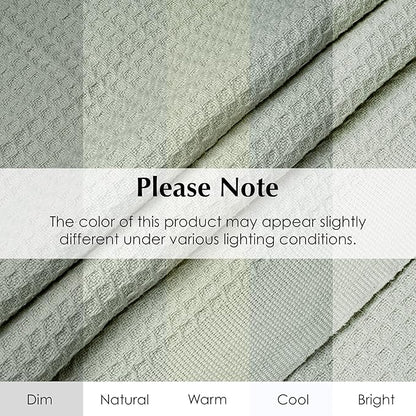 Salt Earth 100% Cotton Throw Blanket, King, 106"X92" Waffle Throws for Home, Bedrooms, Outdoor & Office Couch, Cozy Room Decor Blankets, Christmas Blankets and Throws (Sea Foam)