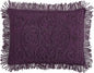 Beatrice Home Fashions Medallion Chenille Bedspread, Standard Sham, Eggplant