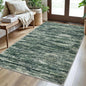 3x5 Modern Abstract Area Rug for Entryway, Dark Green Super Soft Washable Rug with Non-Slip, Low-Pile Door Mat Indoor for Living Room Bedroom, Carpet with Non-Shedding