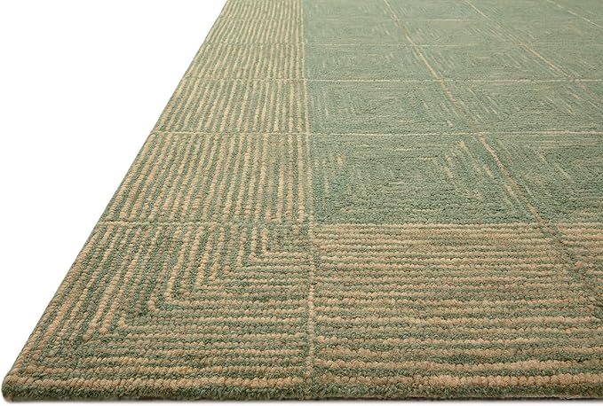 Loloi Chris Loves Julia Francis Collection FRA-02 Green/Natural 2'-6" x 9'-9" Runner Rug