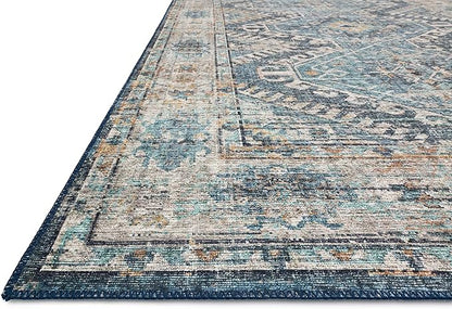 Loloi II Skye Collection SKY-03 Denim/Natural 3'-6" x 5'-6" Accent Rug