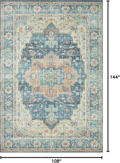 Loloi Skye Collection SKY-12 Ocean/Multi 9'-0" x 12'-0" Area Rug