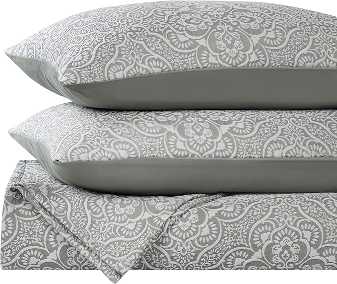 Superior 3 Piece Bedspread Set, Home Bed Decor, Decorative Bed Spread, 2 Pillow Shams, Medium Weight Blanket, Floral Matelasse Coverlet, Bedding Essentials, Enzy Collection, Full, Sage