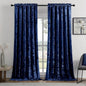 SMILETIME Navy Blue Crushed Velvet Curtains 52x108inch Rod Pocket Luxurious Thermal Insulated Soundproof Drapes Soft and Durable Light-Filtering Window Treatments for Living Room Bedroom, 2 Panels