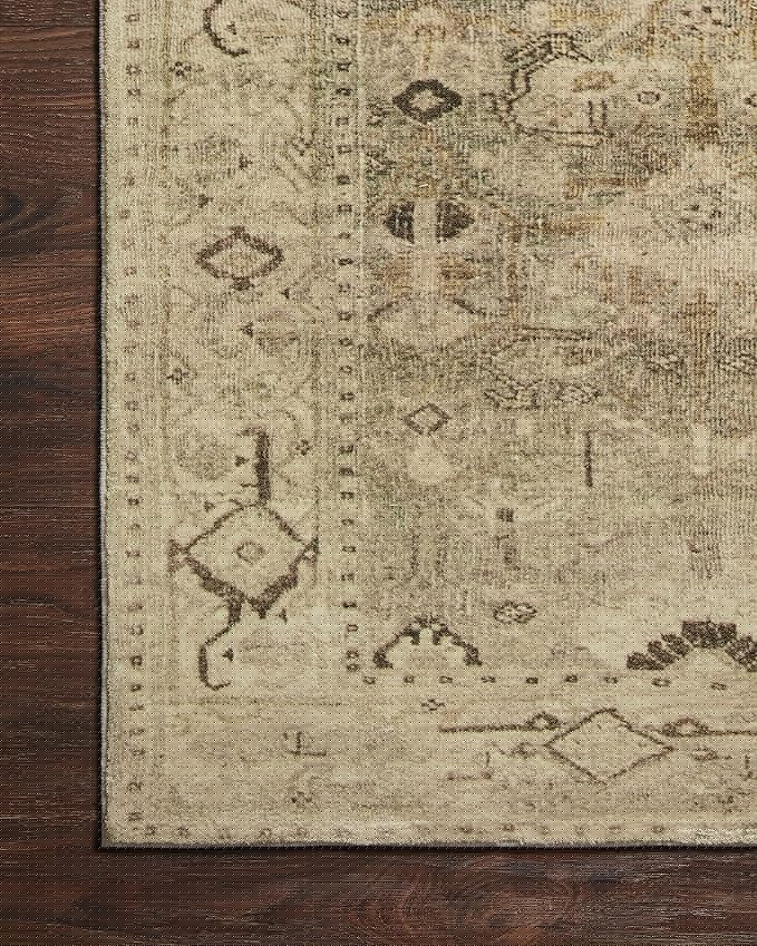 Loloi Margot Collection MAT-04 Antique/Sage 2'-6" x 7'-6" Runner Rug feat. CloudPile, No-Shed Easy Clean Large Patterned Area Rug for Living Room, Bedroom, Dining Area