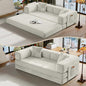 78.8" Convertible Sofa Bed,Corduroy Futon Couch with Storage Pocket,Folding Pull Out Futon Sofa,No Assembly Boneless Couch for Living Room, White | futon sofa bed, sofa, couch, loveseat, convertible sofa, boneless couch