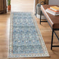 Bloom Rugs Washable Non-Slip 10 ft Runner - Blue/Beige Traditional Runner for Entryway, Hallway, Bathroom, and Kitchen - Exact Size: 2.5' x 10'