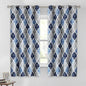 Beauoop 100% Blackout Curtains 54 Inches Long 2 Panels for Bedroom Living Room Blue Grey Moroccan Geo Room Darkening Thermal Insulated Soundproof Grommet Top Window Treatments Drapes, 50x54 Set of 2