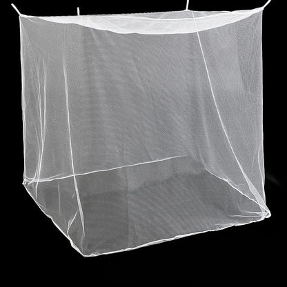 4 Corners Mosquito Net for Mosquiteros para Camas Bed Canopies Netting Bed Drapes Rectangular Mosquito Mesh for Camping Home Outdoor Travel(White A,L79 X W59 X H63 Inch,No-Opening)