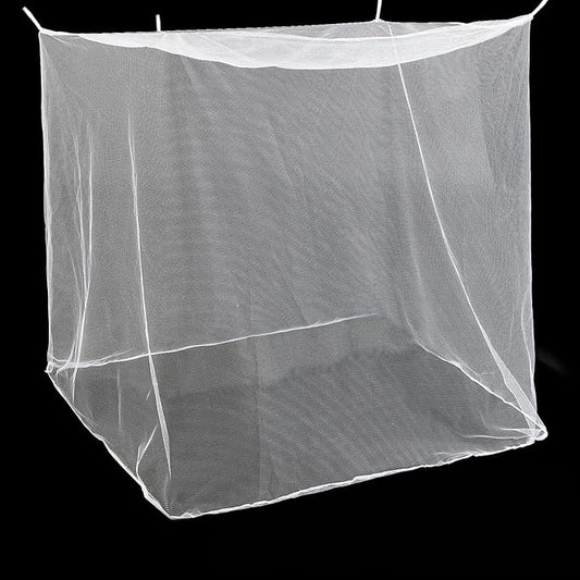 4 Corners Mosquito Net for Mosquiteros para Camas Bed Canopies Netting Bed Drapes Rectangular Mosquito Mesh for Camping Home Outdoor Travel(White A,L79 X W59 X H63 Inch,No-Opening)