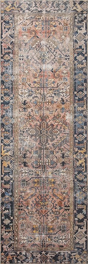 Loloi Chris Loves Julia Jules Collection JUL-02 Terracotta/Multi 2'-6'' x 9'-6'', .13" Pile Height, Runner Rug
