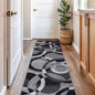 Rugshop Contemporary Abstract Circles Perfect for high Traffic Areas of Your Living Room,Bedroom,Home Office,Kitchen Runner Rug 2'7" x 8' Gray
