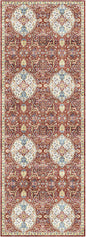 Gertmenian Indoor Bohemian Runner - 2x6 Runner, Non-Shedding, Ideal for High Traffic in Living Room, Kitchen, Entryway - Moroccan, Red, 26843