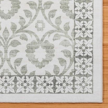 Gertmenian Indoor Boho Area Rug | Home Decor for Entryway, Bedroom, Living Room, Office, Kitchen | Non Slip, Soft, Printed Accent Rugs | Esme, Sage, 9x13 Extra Large, 24570