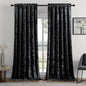 SMILETIME Black Crushed Velvet Curtains 52x96inch Rod Pocket Luxurious Thermal Insulated Soundproof Drapes Soft and Durable Light-Filtering Window Treatments for Living Room Bedroom, 2 Panels