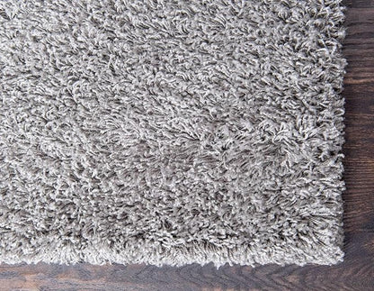 Unique Loom Solid Shag Collection Area Rug (9' x 12' Rectangle, Cloud Gray)