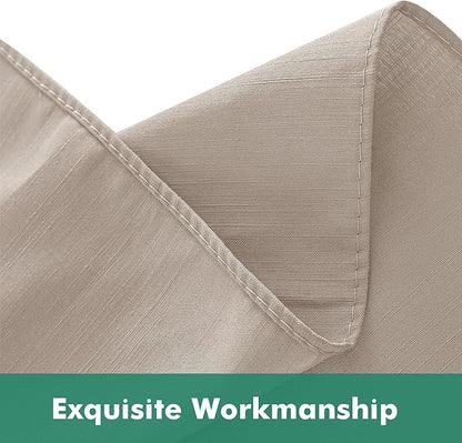 Biscaynebay Wrap Around Bed Skirts with Split Corners for Full Beds 16" Drop, Light Camel Elastic Dust Ruffles Adjustable Easy Fit Wrinkle & Fade Resistant Silky Luxurious Fabric Machine Washable