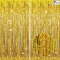 GOER 3.2 ft x 8.2 ft Metallic Tinsel Foil Fringe Curtains Party Photo Backdrop Party Streamers for Birthday,Graduation,New Year Eve Decorations Wedding Decor (2 Packs,Laser Gold)