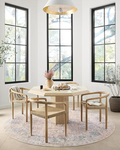 Loloi Skye Collection SKY-01 Blush/Grey 6'-0" x 9'-0" Area Rug