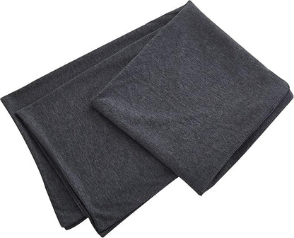 Oubonun 100% Jersey Cotton Body Pillow Cover with Zipper - Luxury Soft Removable Pillow Case - Long Fuzzy - Knitted (Dark Grey, 21"X54")