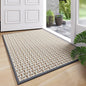 Door Mat 31"x47", Dirt Resistant and Absorbent, Non-Slip Rubber Backing Floor Mats, Easy Clean Low-Profile Doormat for Entryway, Front Door, Inside Entrance, Gray