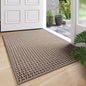 Door Mat 31x47, Dirt Resistant and Absorbent, Non-Slip Rubber Backing Floor Mats, Easy Clean Low-Profile Doormat for Entryway, Front Door, Inside Entrance Brown