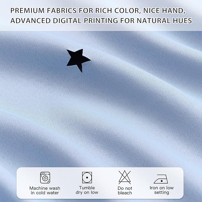 XiDi Blue Curtains for Bedroom, Girls Room Blackout Curtains, Kids Room Darkening Curtains, Light Blue Decor, 1 Panel Light Blue/34/72/1
