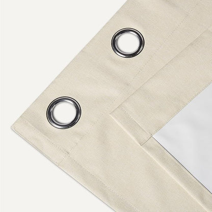 Amazon Basics 100% Blackout Curtains with Grommets, 2 Panels, 52 x 84 Inches, Beige