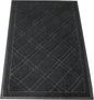 SlipToGrip Durable Door Mat - Black Plaid Design Entryway Rug - 35x23 inches, No-Slip and Washable - Indoor and Outdoor Use, Weatherproof - Ideal for Garage, Patio, and Front Entryway
