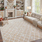 Ivory 6x9 Area Rug Moroccan Shag Living Room Washable Carpet Soft Non Shedding Neutral Boho Plush Pile Modern Large Throw Rug for Office Bedroom Dining Room Playroom