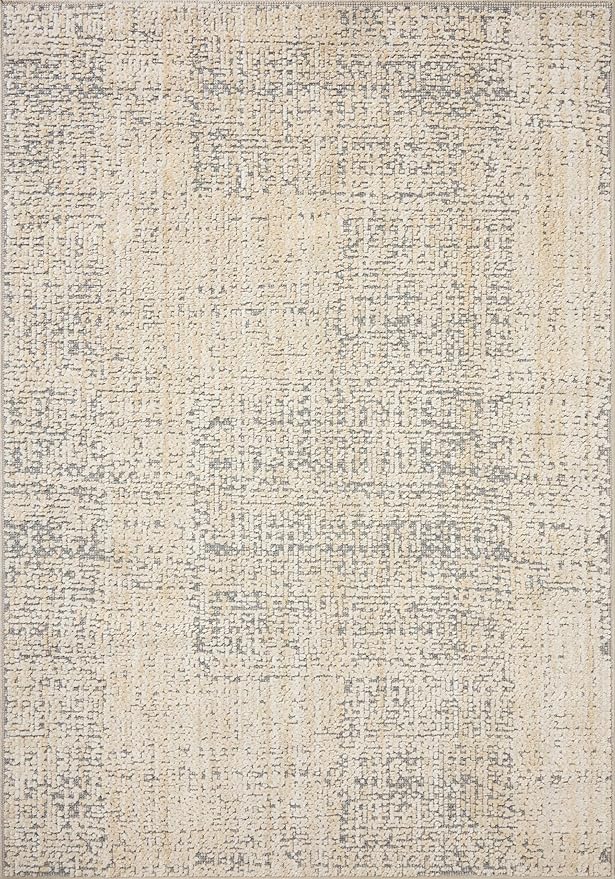 Loloi Amber Lewis Bexley Collection BEX-03 Natural/Slate 9' x 13' Area Rug Neutral, Textured, Living, Bedroom, Dining, Carpet