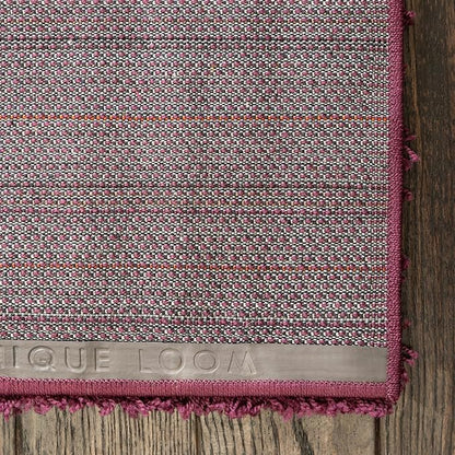 Unique Loom Solid Shag Collection Area Rug (7' 1" x 10' Rectangle, Eggplant Purple)