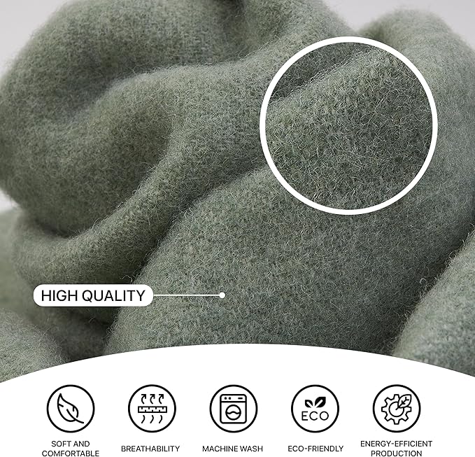 | Wool Blanket/Throw | 100% New Zealand Wool | Perfect for Home and Outdoors | Virgin Wool Throw with Fringes 75"x87" (190 x 220 cm)